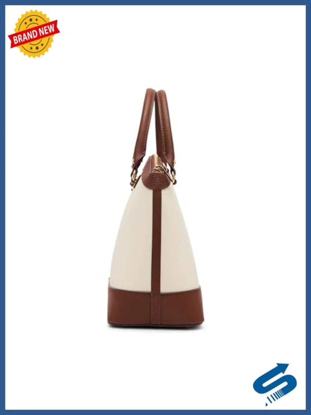 Top Handle Satchel with Convertible Strap, Polyester Lining, PVC Exterior